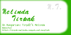 melinda tirpak business card